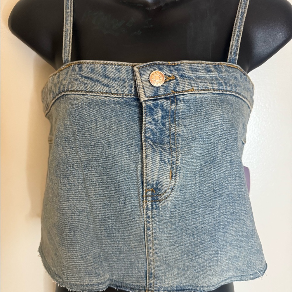 Wild Fable Light Blue Denim Top